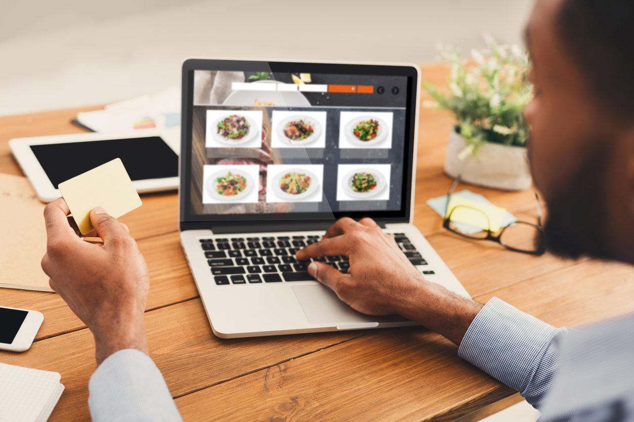 Customer orders food through a subscription service, processed using DBPay.